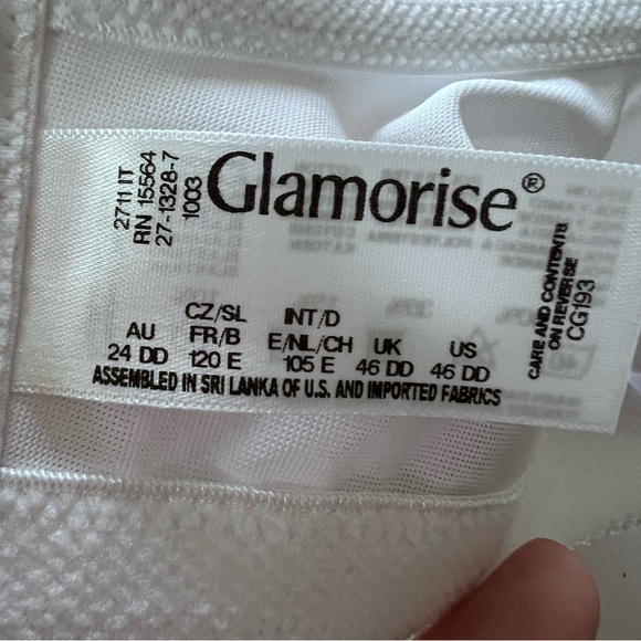 Glamorise Bundle of Two MagicLift Full Figure Support Bras Navy White size 42DD - Picture 10 of 14